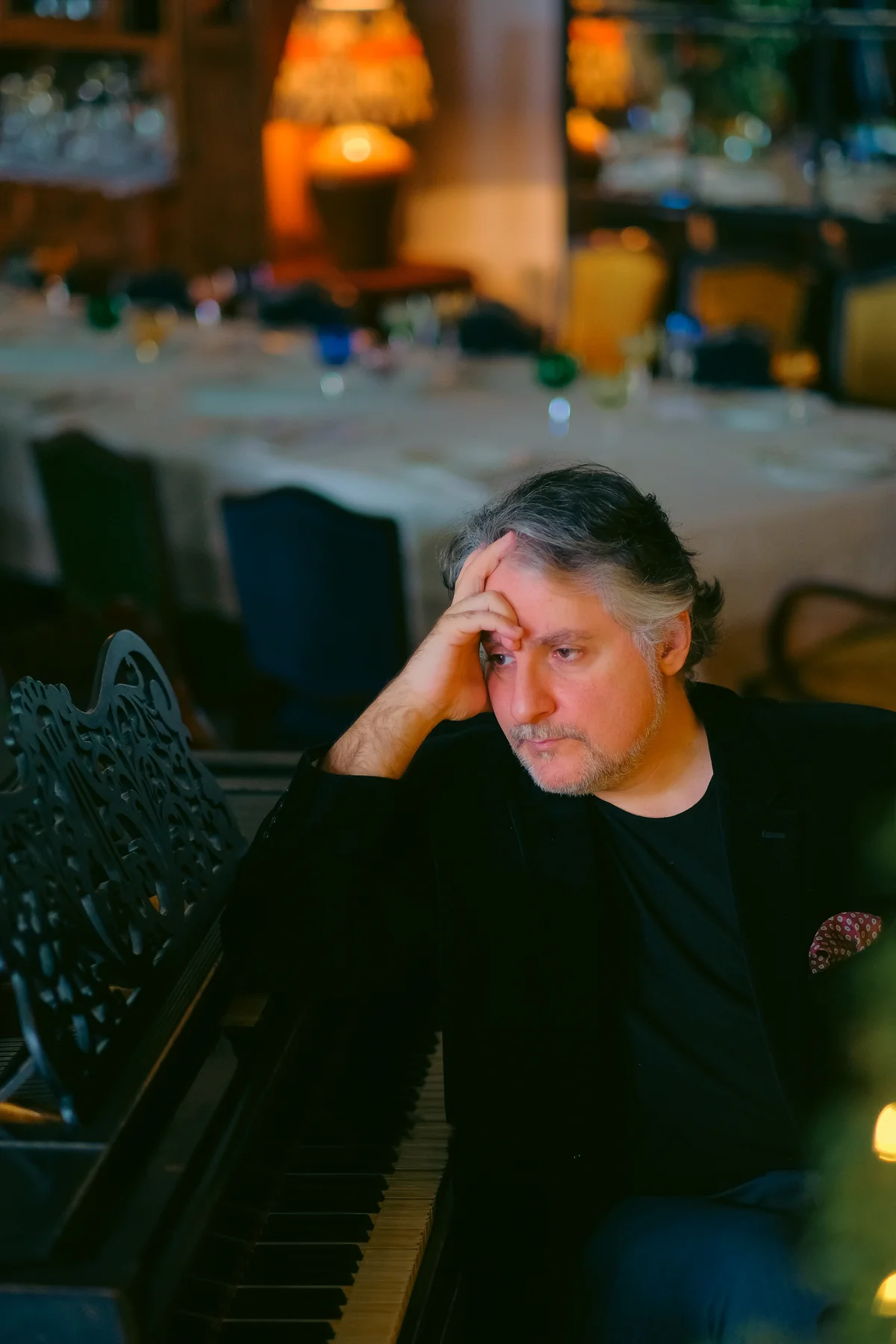 Dr. Savitski at the piano